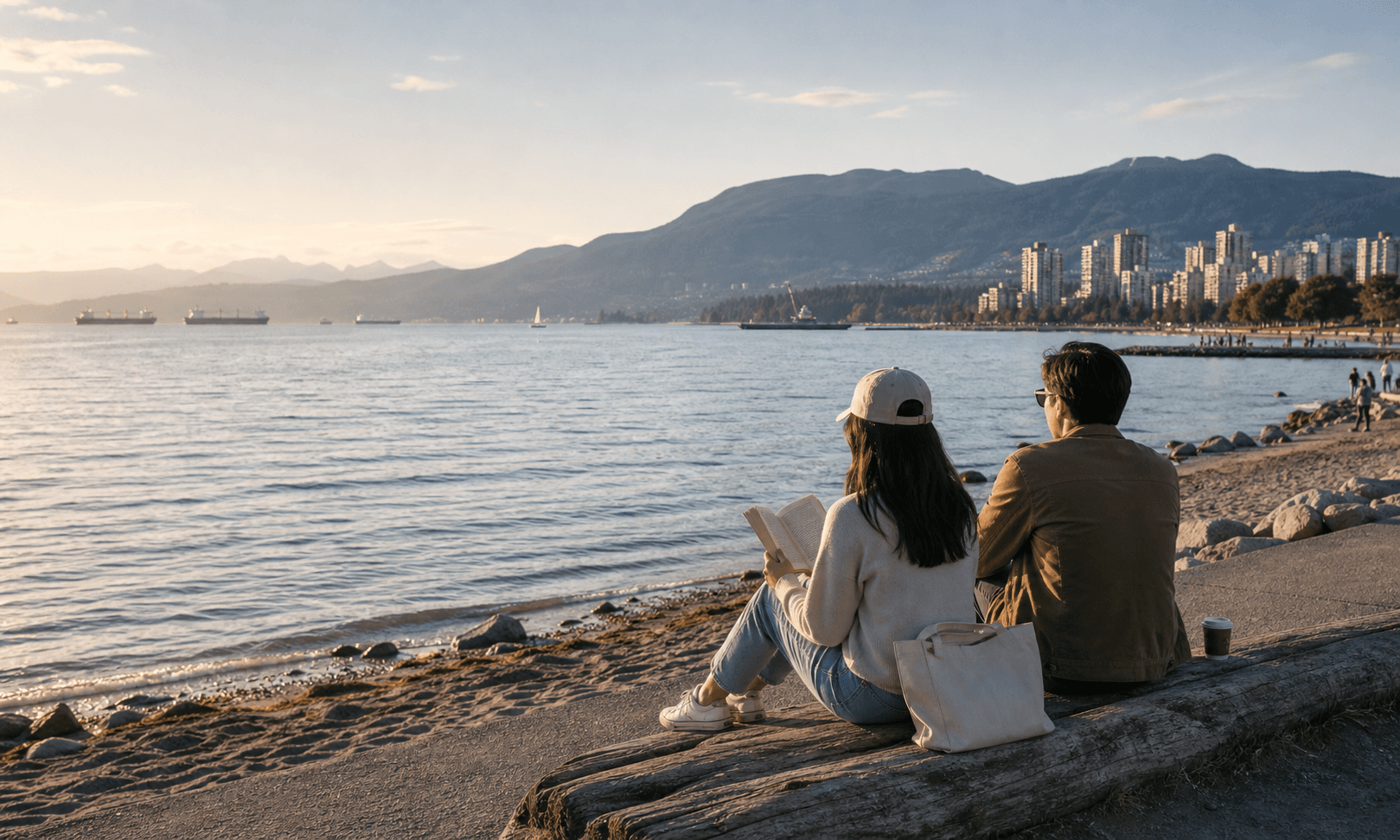 Quiet Company preference in a Vancouver beach setting.